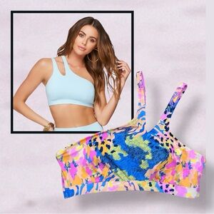 Jessica Simpson Multi-Color One-Shoulder Bikini Top